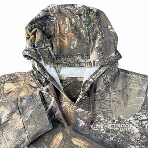 Lincoln Outfitters Camo Realtree Hoodie Mens XL Pullover Sweatshirt Edge Y2K